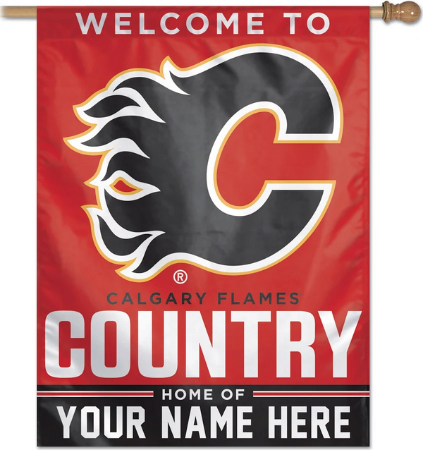 NHL Calgary Flames Flag - "12.5 x 18" "28 x 40" Inches - Calgary Flames Garden Flags