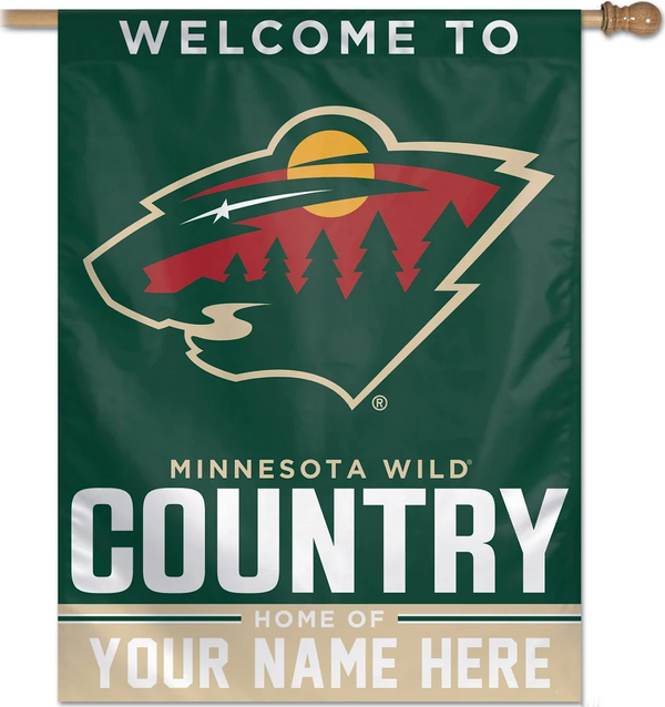 NHL Minnesota Wild Flag - "12.5 x 18" "28 x 40" Inches - Minnesota Wild Garden Flags