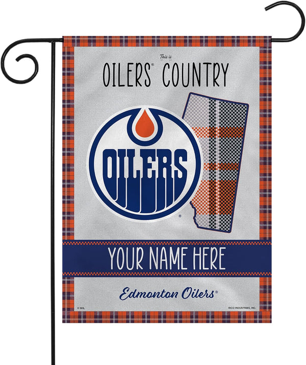 NHL  Edmonton Oilers Flag - "12.5 x 18" "28 x 40" Inches -  Edmonton Oilers Garden Flags