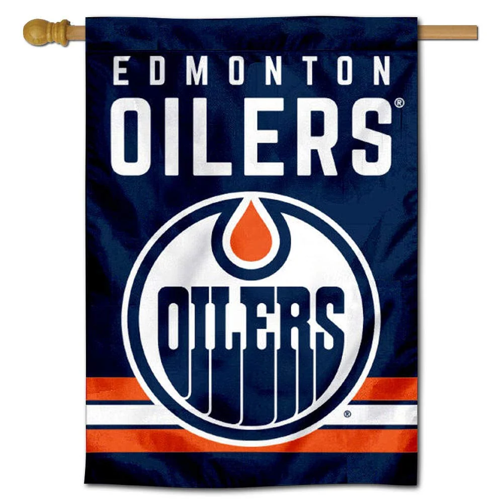 NHL  Edmonton Oilers Flag - "12.5 x 18" "28 x 40" Inches -  Edmonton Oilers Garden Flags