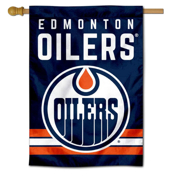 NHL  Edmonton Oilers Flag - "12.5 x 18" "28 x 40" Inches -  Edmonton Oilers Garden Flags