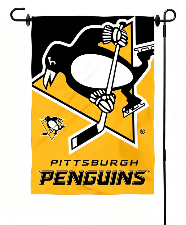 NHL  Pittsburgh Penguins Flag - "12.5 x 18" "28 x 40" Inches -  Pittsburgh Penguins Garden Flags