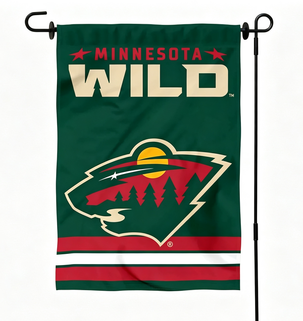 NHL Minnesota Wild Flag - "12.5 x 18" "28 x 40" Inches - Minnesota Wild Garden Flags