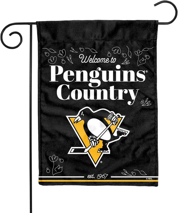 NHL  Pittsburgh Penguins Flag - "12.5 x 18" "28 x 40" Inches -  Pittsburgh Penguins Garden Flags