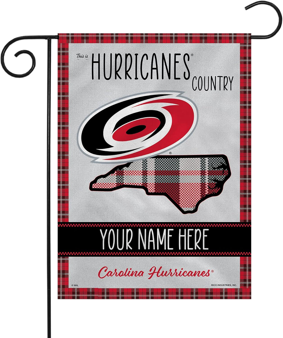 NHL Carolina Hurricanes Flag - "12.5 x 18" -"28 x 40" Inches - Carolina Hurricanes Garden Flags