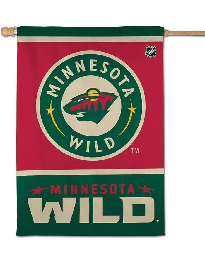 NHL Minnesota Wild Flag - "12.5 x 18" "28 x 40" Inches - Minnesota Wild Garden Flags