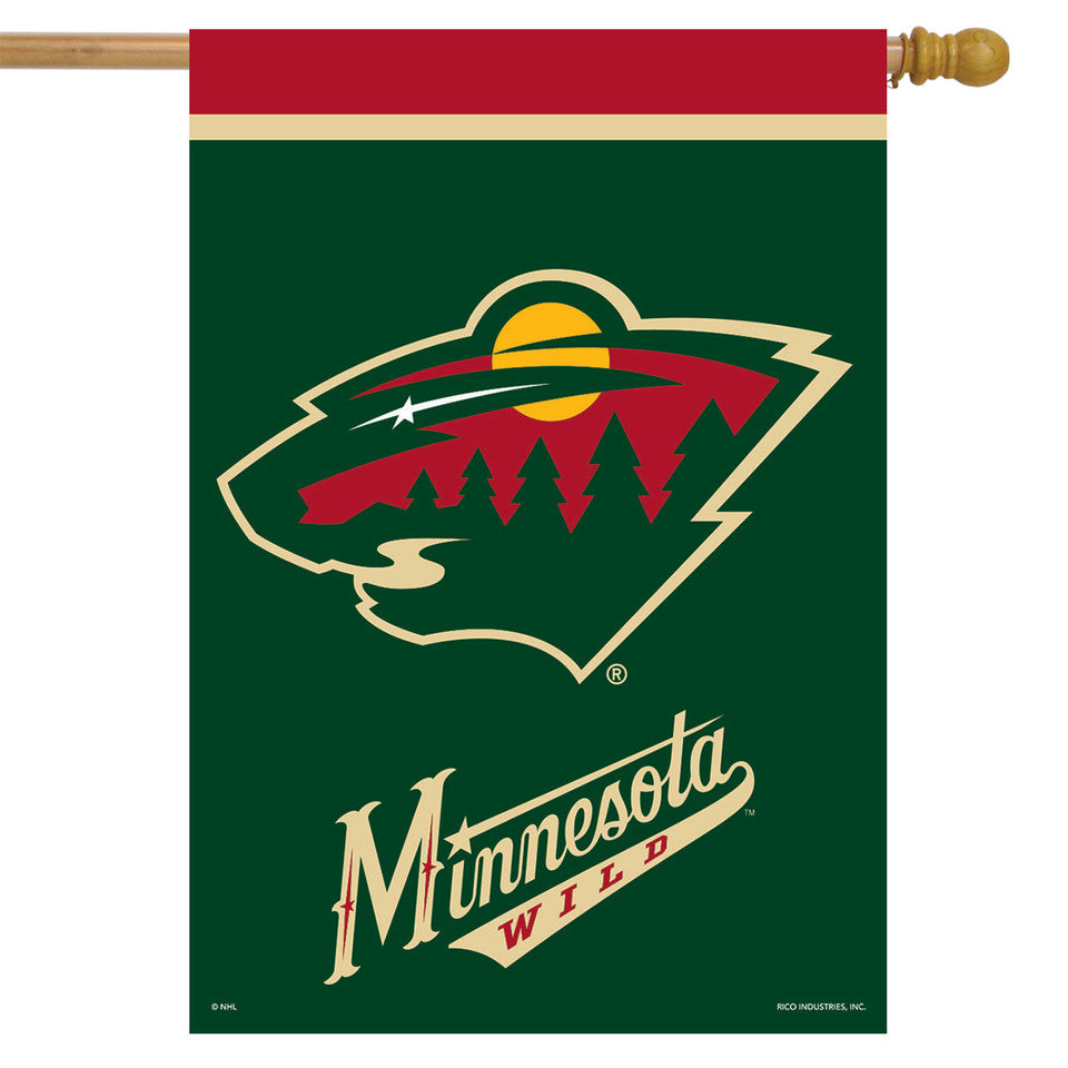 NHL Minnesota Wild Flag - "12.5 x 18" "28 x 40" Inches - Minnesota Wild Garden Flags