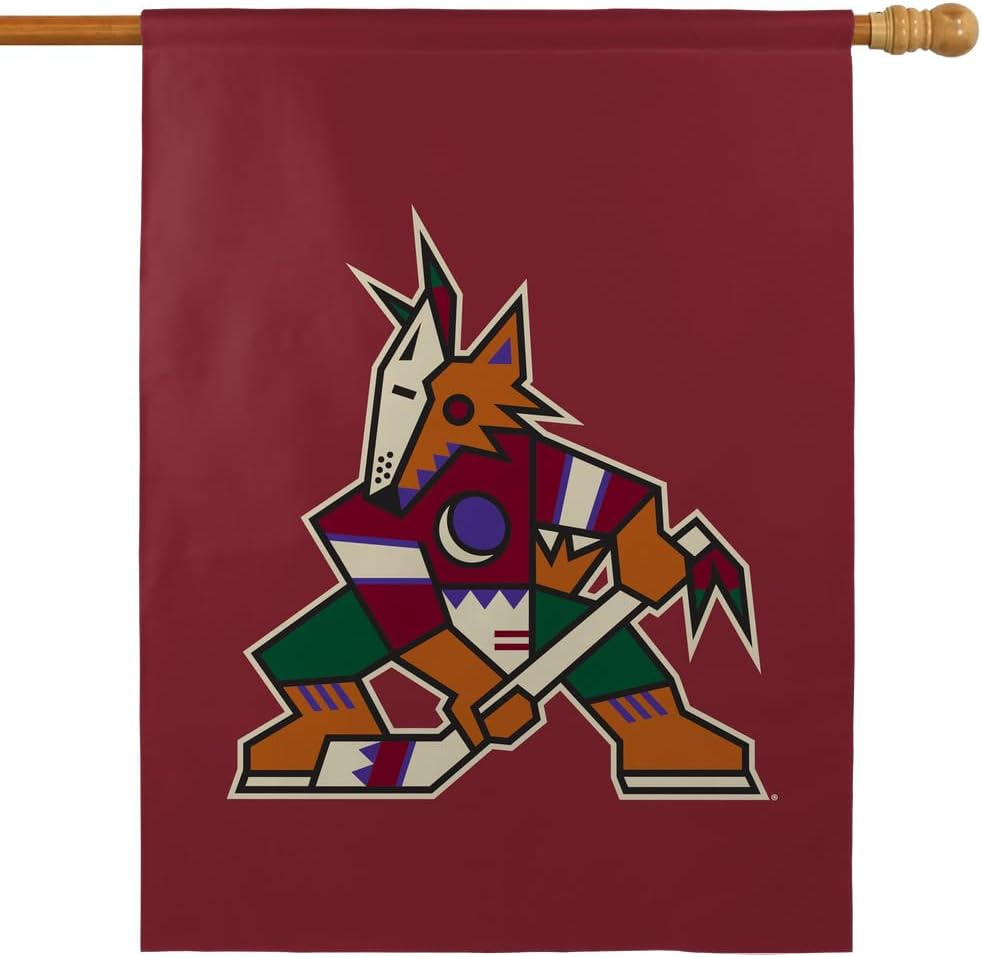 NHL Arizona Coyotes Flag - "12.5 x 18" "28 x 40" Inches - Arizona Coyotes Garden Flags