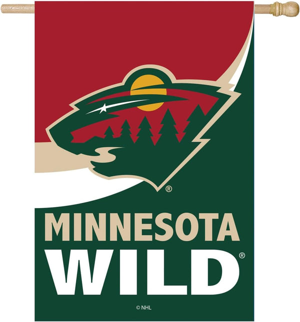 NHL Minnesota Wild Flag - "12.5 x 18" "28 x 40" Inches - Minnesota Wild Garden Flags
