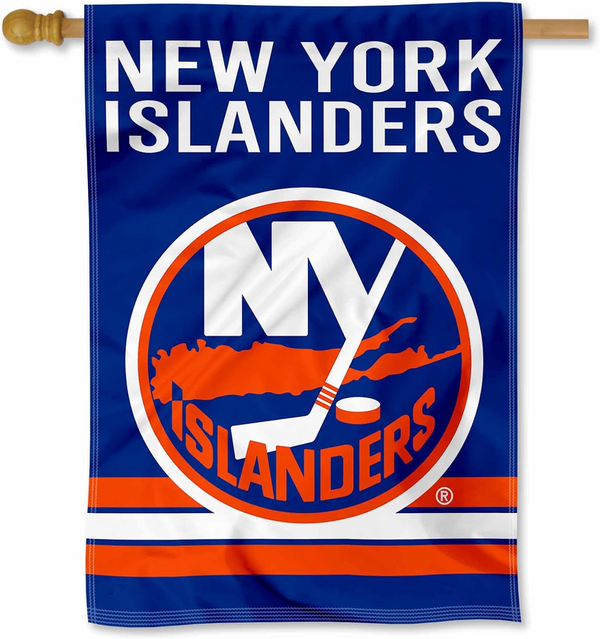NHL New York lslanders Flag - "12.5 x 18" "28 x 40" Inches - NY lslanders Garden Flags