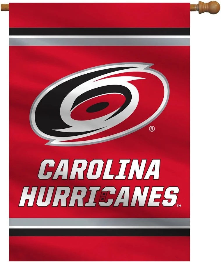 NHL Carolina Hurricanes Flag - "12.5 x 18" -"28 x 40" Inches - Carolina Hurricanes Garden Flags
