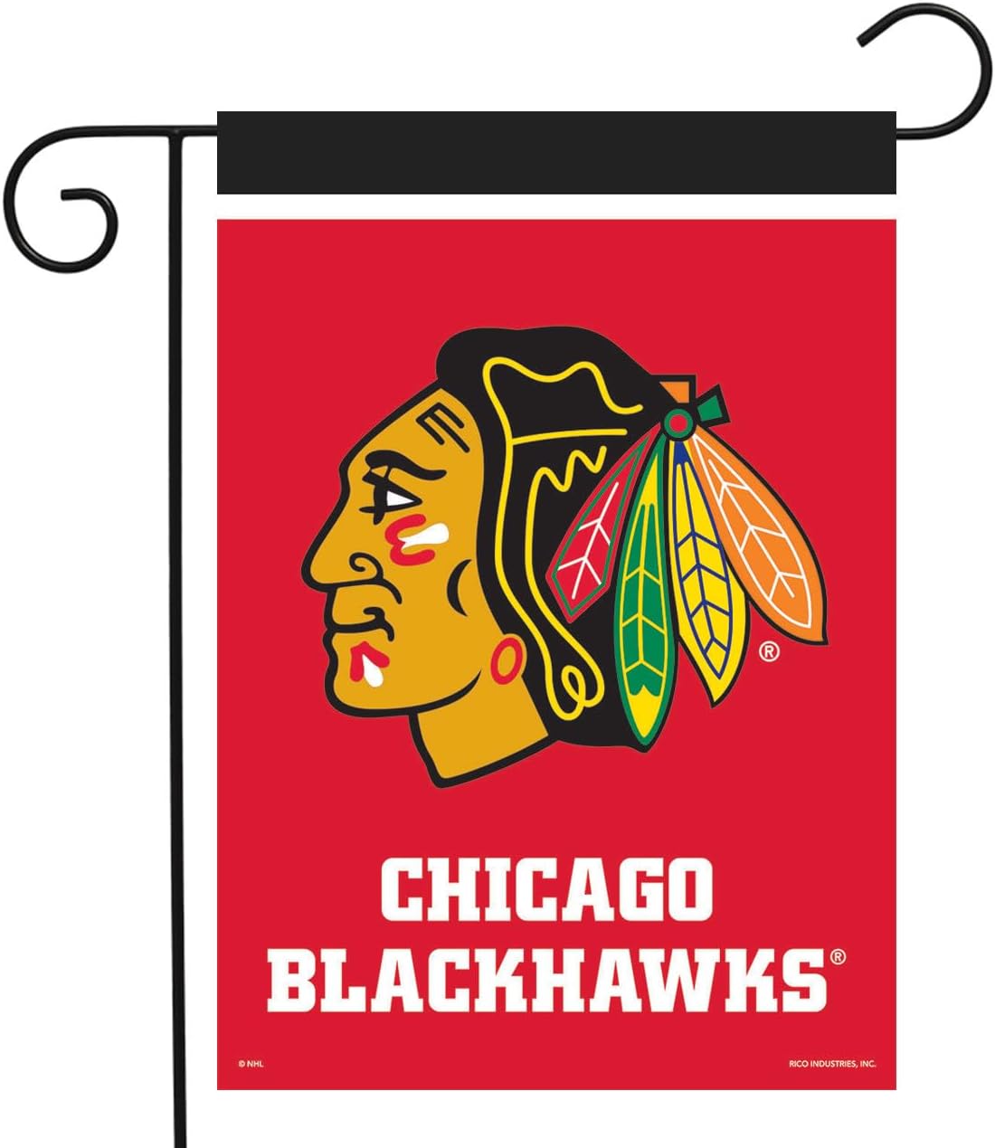 NHL Chicago Blackhawks Flag - "12.5 x 18" "28 x 40" Inches - Chicago Blackhawks Garden Flags