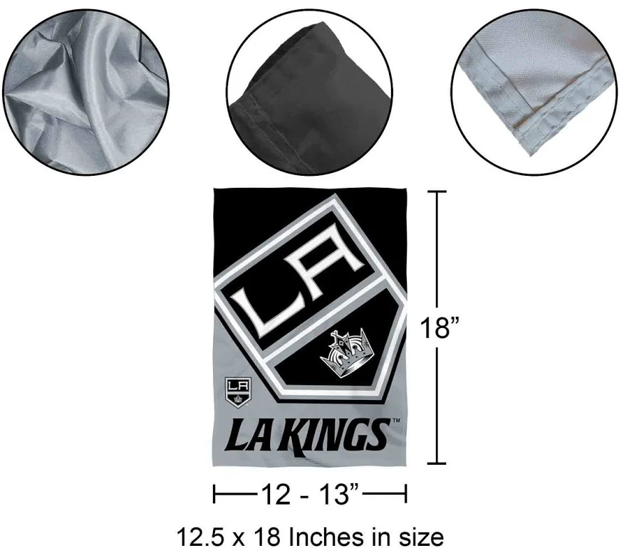 NHL Los Angeles Kings Flag - "12.5 x 18" "28 x 40" Inches - LA Kings Garden Flags