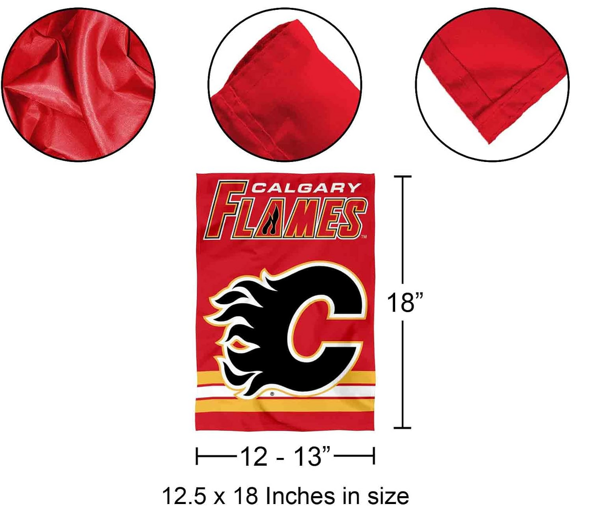 NHL Calgary Flames Flag - "12.5 x 18" "28 x 40" Inches - Calgary Flames Garden Flags