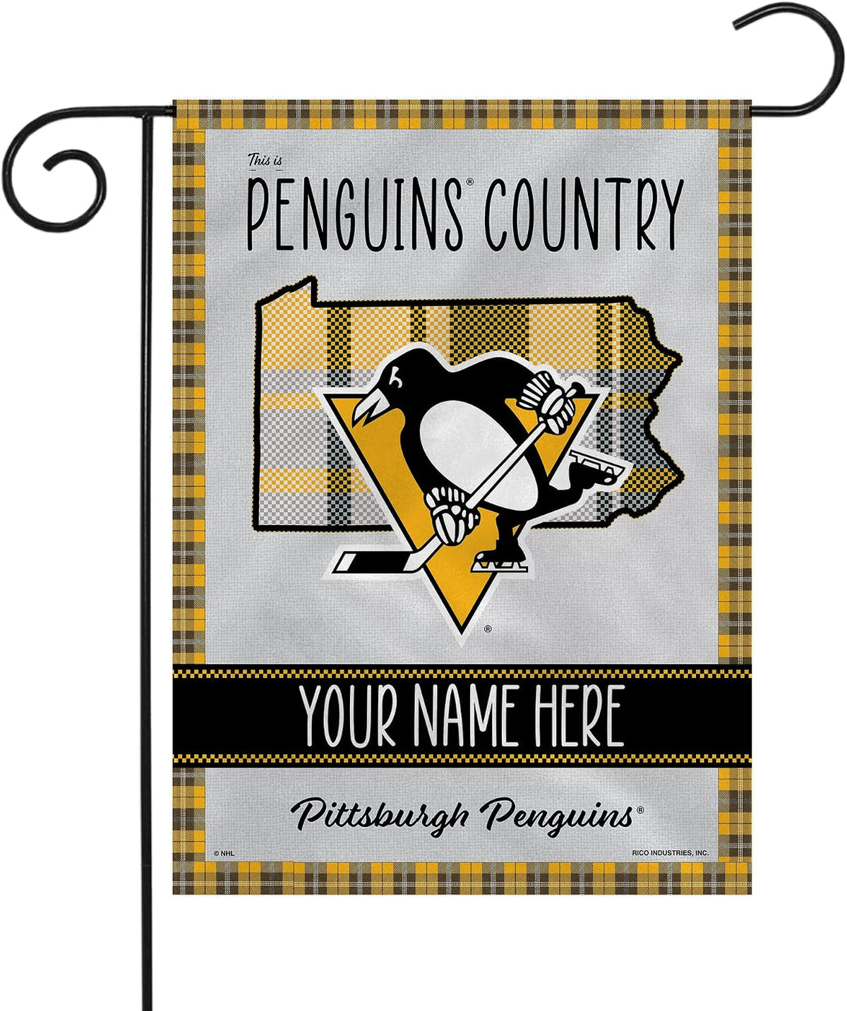 NHL  Pittsburgh Penguins Flag - "12.5 x 18" "28 x 40" Inches -  Pittsburgh Penguins Garden Flags