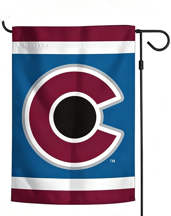 NHL Colorado Avalanche Flag - "12.5 x 18" "28 x 40" Inches - Colorado Avalanche Garden Flags
