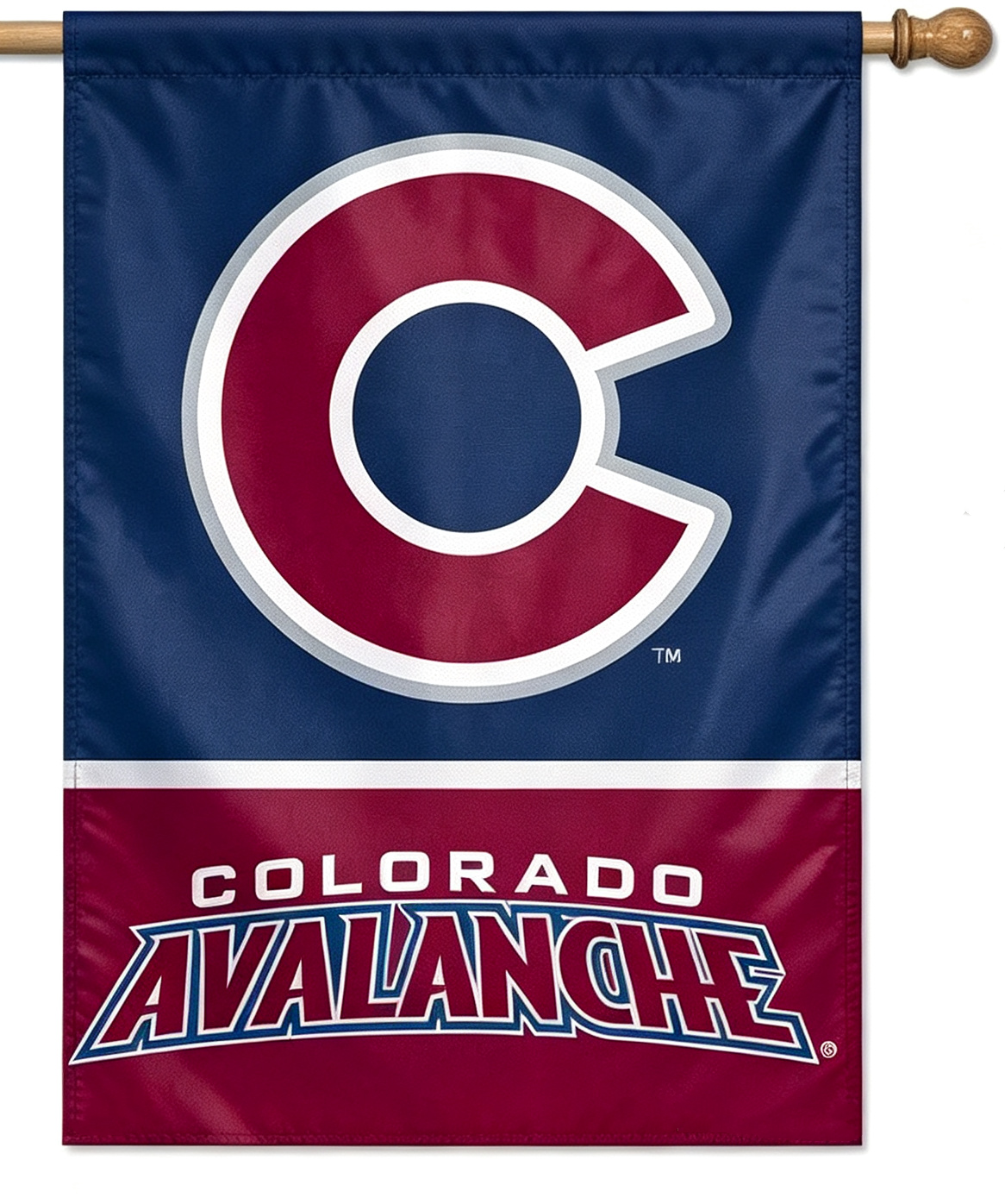 NHL Colorado Avalanche Flag - "12.5 x 18" "28 x 40" Inches - Colorado Avalanche Garden Flags