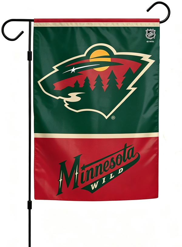 NHL Minnesota Wild Flag - "12.5 x 18" "28 x 40" Inches - Minnesota Wild Garden Flags