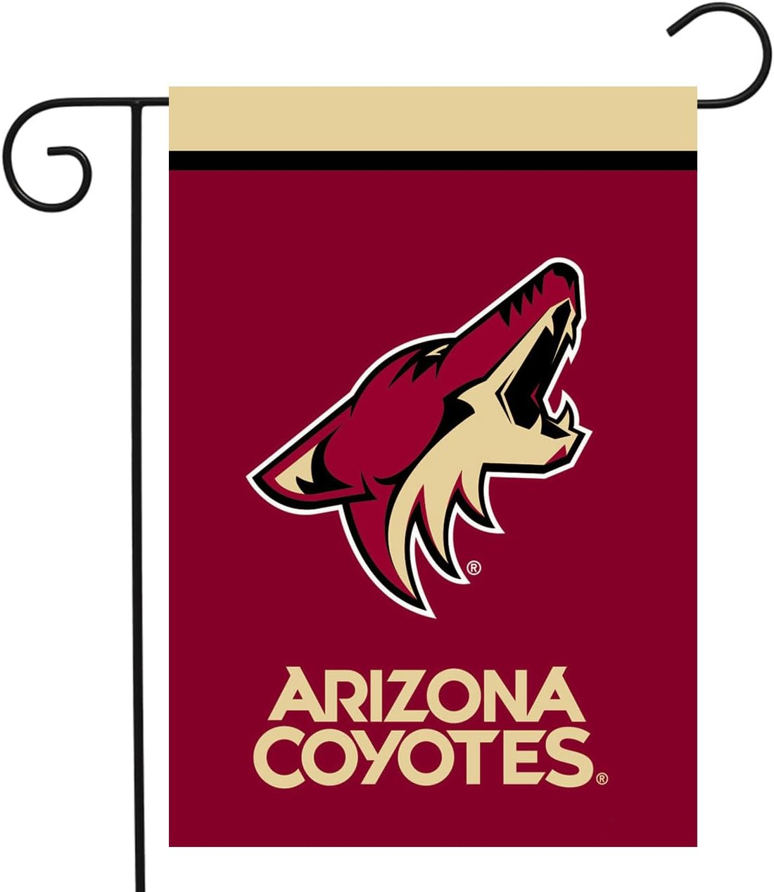 NHL Arizona Coyotes Flag - "12.5 x 18" "28 x 40" Inches - Arizona Coyotes Garden Flags