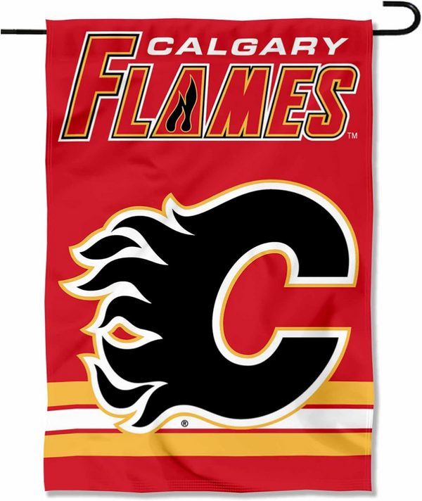 NHL Calgary Flames Flag - "12.5 x 18" "28 x 40" Inches - Calgary Flames Garden Flags