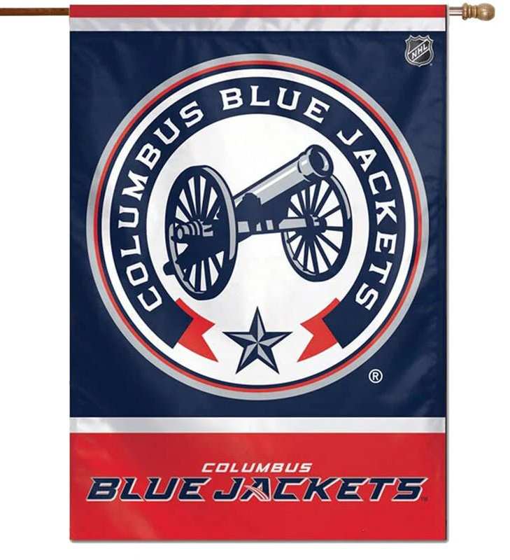 NHL Columbus Blue Jackets Flag - "12.5 x 18" "28 x 40" Inches - Blue Jackets Garden Flags