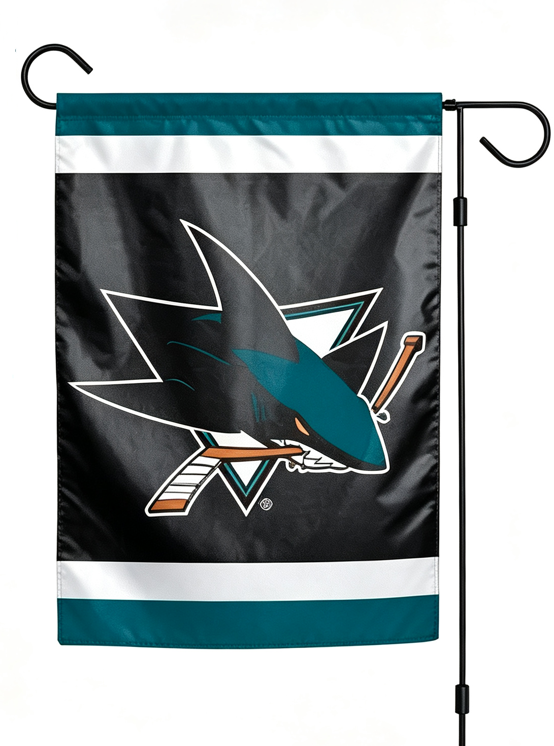 NHL San Jose Sharks Flag - "12.5 x 18" "28 x 40" Inches - San Jose Sharks Garden Flags