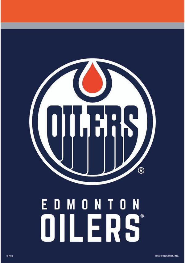 NHL  Edmonton Oilers Flag - "12.5 x 18" "28 x 40" Inches -  Edmonton Oilers Garden Flags