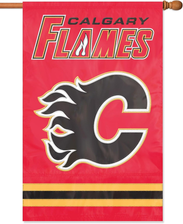 NHL Calgary Flames Flag - "12.5 x 18" "28 x 40" Inches - Calgary Flames Garden Flags