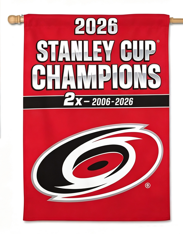 NHL Carolina Hurricanes Flag - "12.5 x 18" -"28 x 40" Inches - Carolina Hurricanes Garden Flags