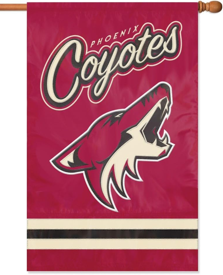 NHL Arizona Coyotes Flag - "12.5 x 18" "28 x 40" Inches - Arizona Coyotes Garden Flags