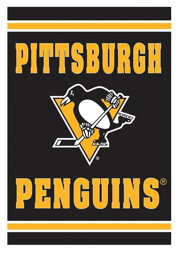 NHL  Pittsburgh Penguins Flag - "12.5 x 18" "28 x 40" Inches -  Pittsburgh Penguins Garden Flags