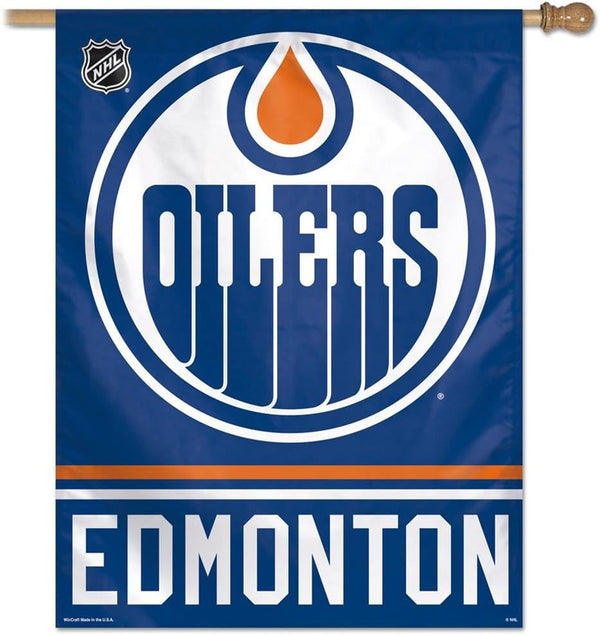 NHL  Edmonton Oilers Flag - "12.5 x 18" "28 x 40" Inches -  Edmonton Oilers Garden Flags