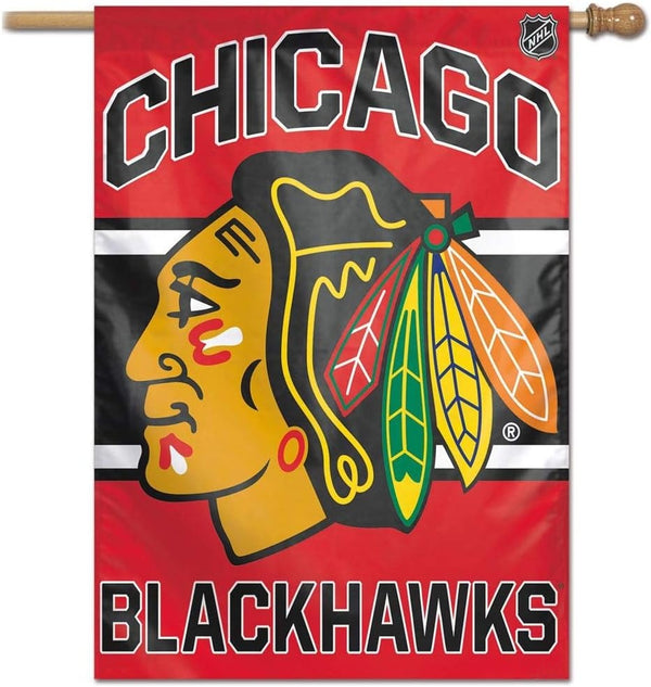 NHL Chicago Blackhawks Flag - "12.5 x 18" "28 x 40" Inches - Chicago Blackhawks Garden Flags