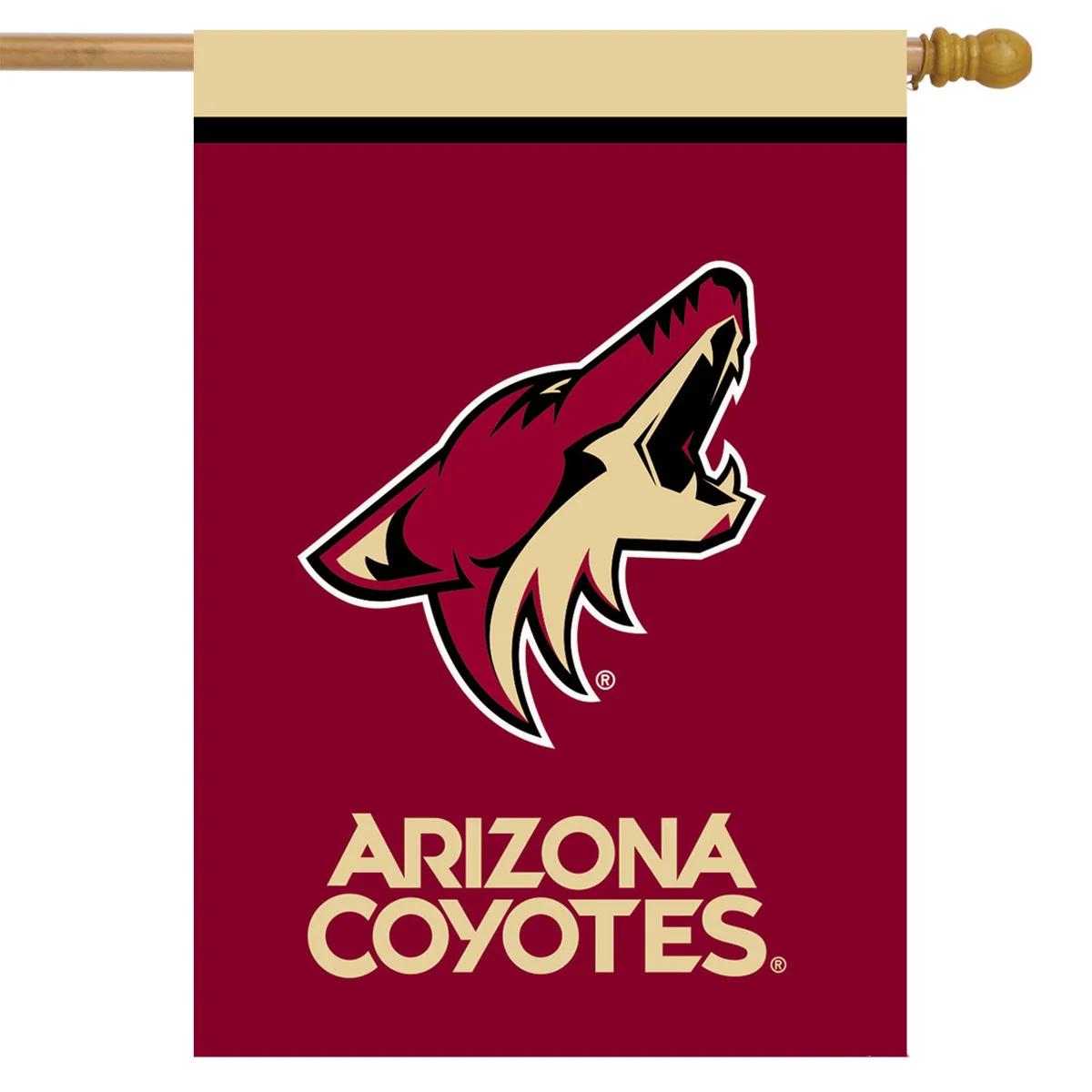 NHL Arizona Coyotes Flag - "12.5 x 18" "28 x 40" Inches - Arizona Coyotes Garden Flags