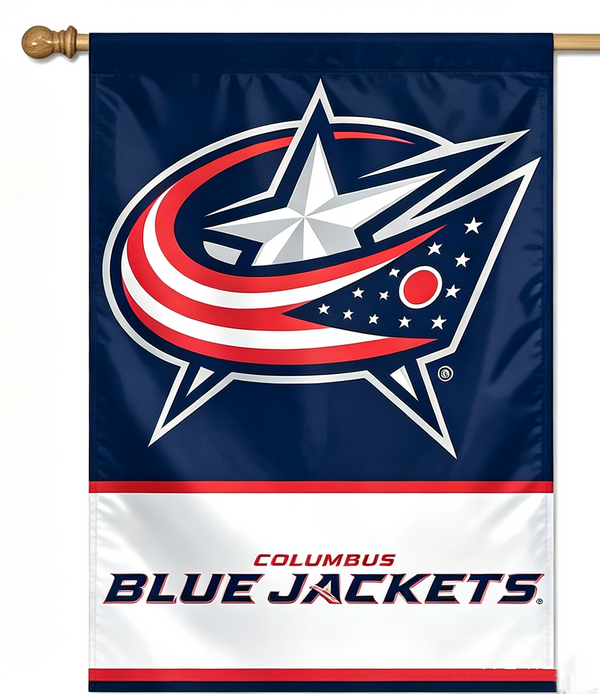 NHL Columbus Blue Jackets Flag - "12.5 x 18" "28 x 40" Inches - Blue Jackets Garden Flags