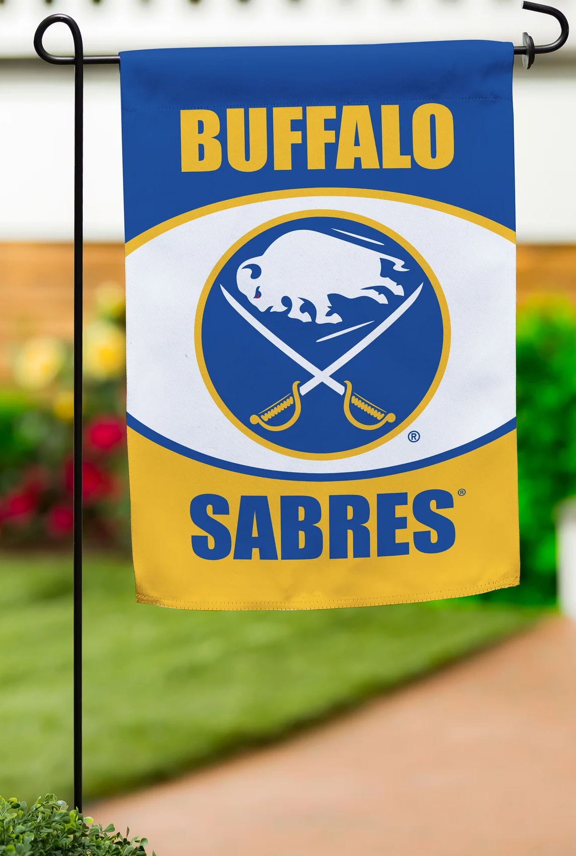 NHL Buffalo Sabres Flag - "12.5 x 18" "28 x 40" Inches - Buffalo Sabres Garden Flags