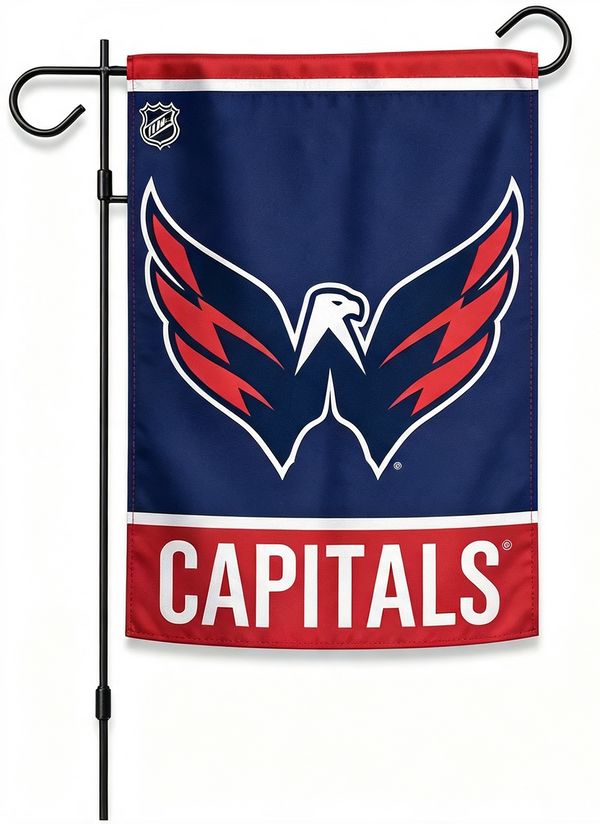 NHLWashington Capitals Flag - "12.5 x 18" "28 x 40" Inches - Washington Capitals Garden Flags
