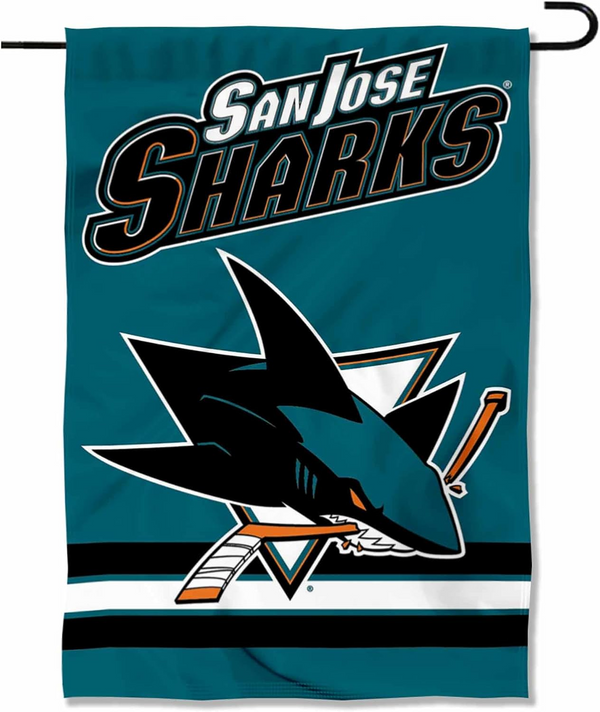NHL San Jose Sharks Flag - "12.5 x 18" "28 x 40" Inches - San Jose Sharks Garden Flags
