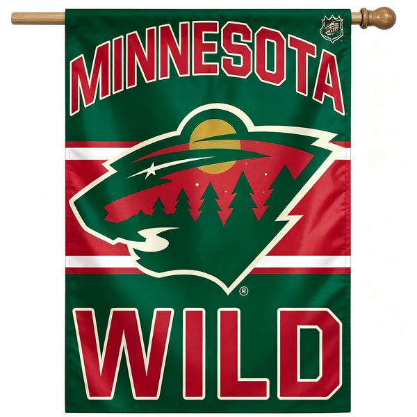 NHL Minnesota Wild Flag - "12.5 x 18" "28 x 40" Inches - Minnesota Wild Garden Flags
