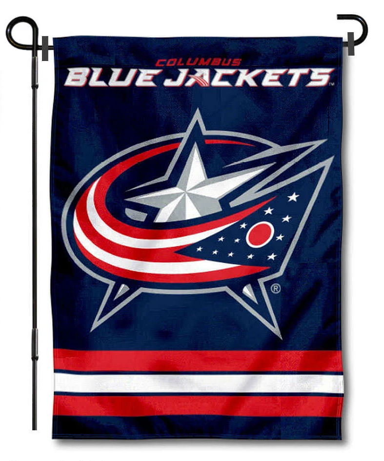 NHL Columbus Blue Jackets Flag - "12.5 x 18" "28 x 40" Inches - Blue Jackets Garden Flags