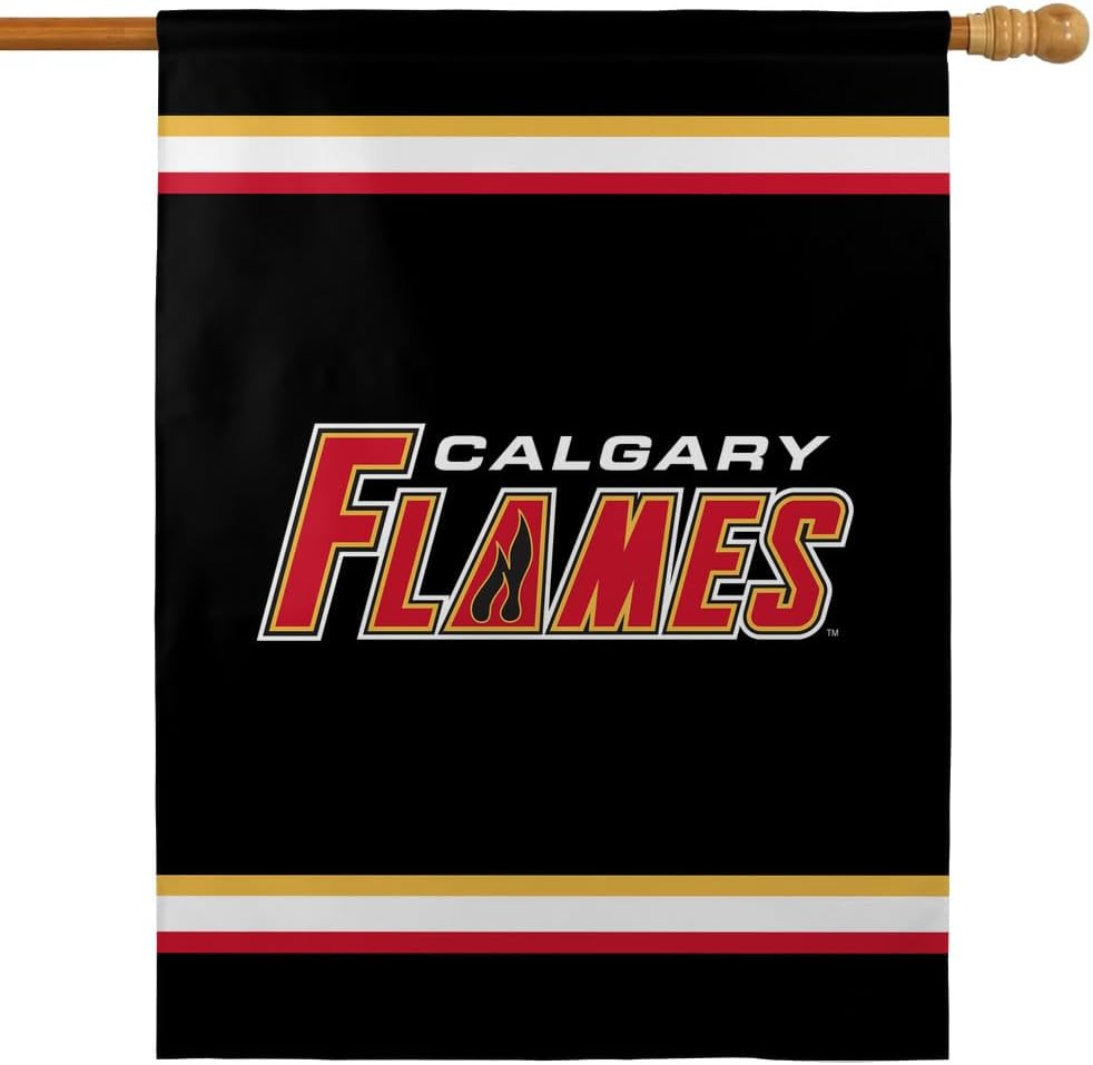 NHL Calgary Flames Flag - "12.5 x 18" "28 x 40" Inches - Calgary Flames Garden Flags