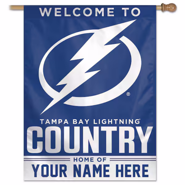 NHL Tampa Bay Lightning Flag - "12.5 x 18" "28 x 40" Inches - Tampa Bay Lightning Garden Flags