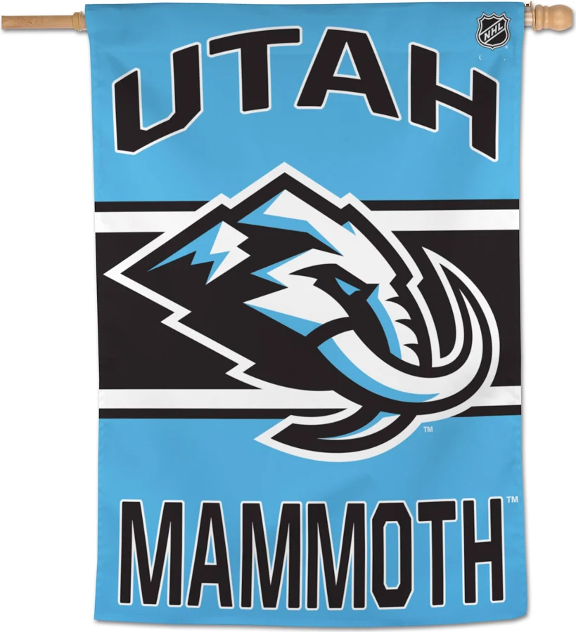NHL Utah Mammoth Flag - "12.5 x 18" "28 x 40" Inches - Utah Mammoth Garden Flags