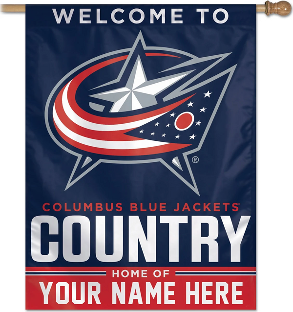 NHL Columbus Blue Jackets Flag - "12.5 x 18" "28 x 40" Inches - Blue Jackets Garden Flags