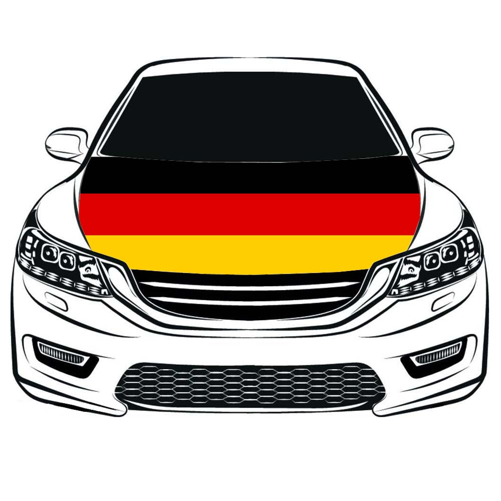 Germany Car Hood Cover Flag , Engine Banner Germany,3.3X5ft/6X7FT,100% Polyester Elastic Fabrics Can be Washed