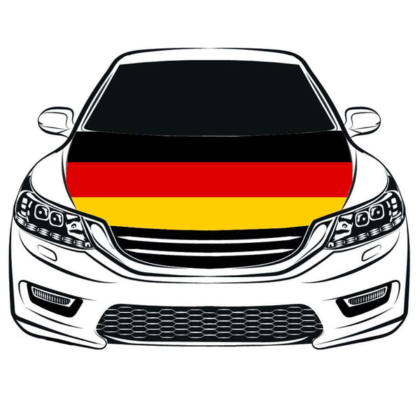 Germany Car Hood Cover Flag , Engine Banner Germany,3.3X5ft,100% Polyester Elastic Fabrics Can be Washed