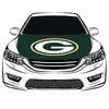 NFL Green Bay Packers Flag, Car Hood Cover Flag , Engine Banner Flag  for Green Bay Packers,3.3X5ft,100% Polyester Elastic Fabrics Can be Washed