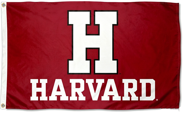 Harvard Crimson University Large College Flag- 3x5 ft H-NCAA Harvard Crimson Law School Banner-100% Polyester- One sided / Double sided
