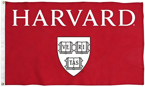 Harvard Crimson University Large College Flag- 3x5 ft H-NCAA Harvard Crimson Law School Banner-100% Polyester- One sided / Double sided