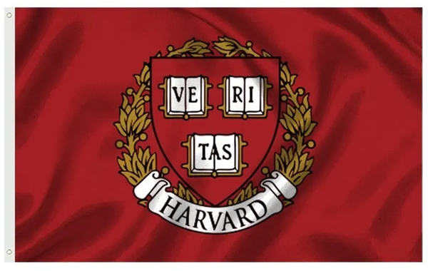 Harvard Crimson University Large College Flag- 3x5 ft H-NCAA Harvard Crimson Law School Banner-100% Polyester- One sided / Double sided